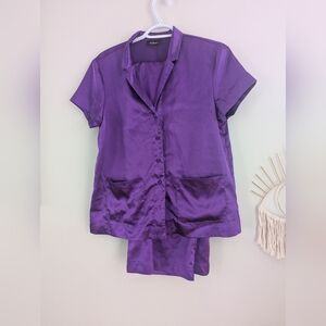 La SENZA Rich Purple Satin Top